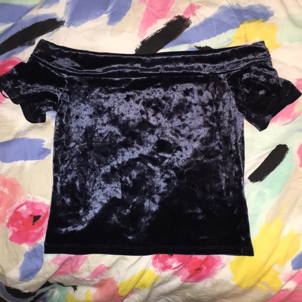 Forever 21 Velvet Crop Top